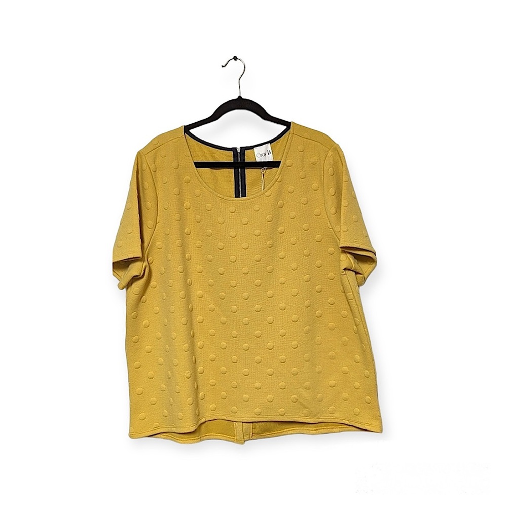 Gray LA Mustard Top (1X)